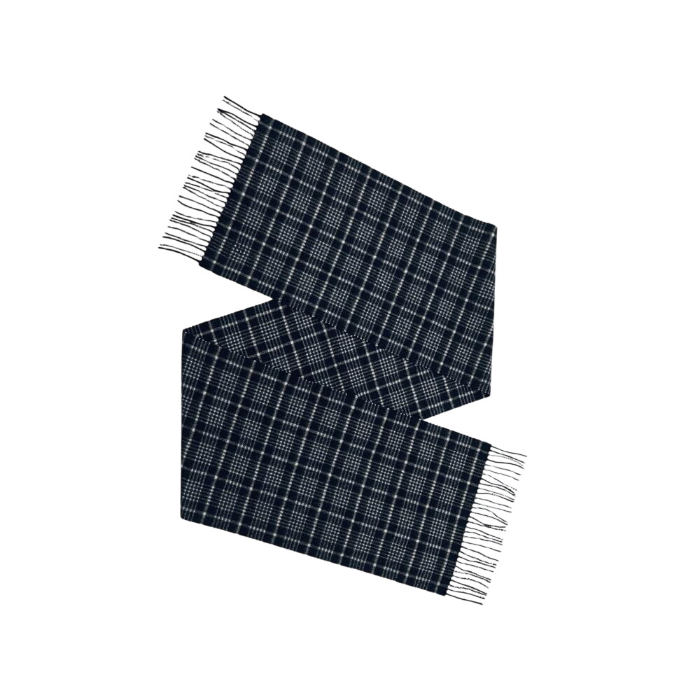REISS Theo Scarf Wool-Cashmere Check Scarf 